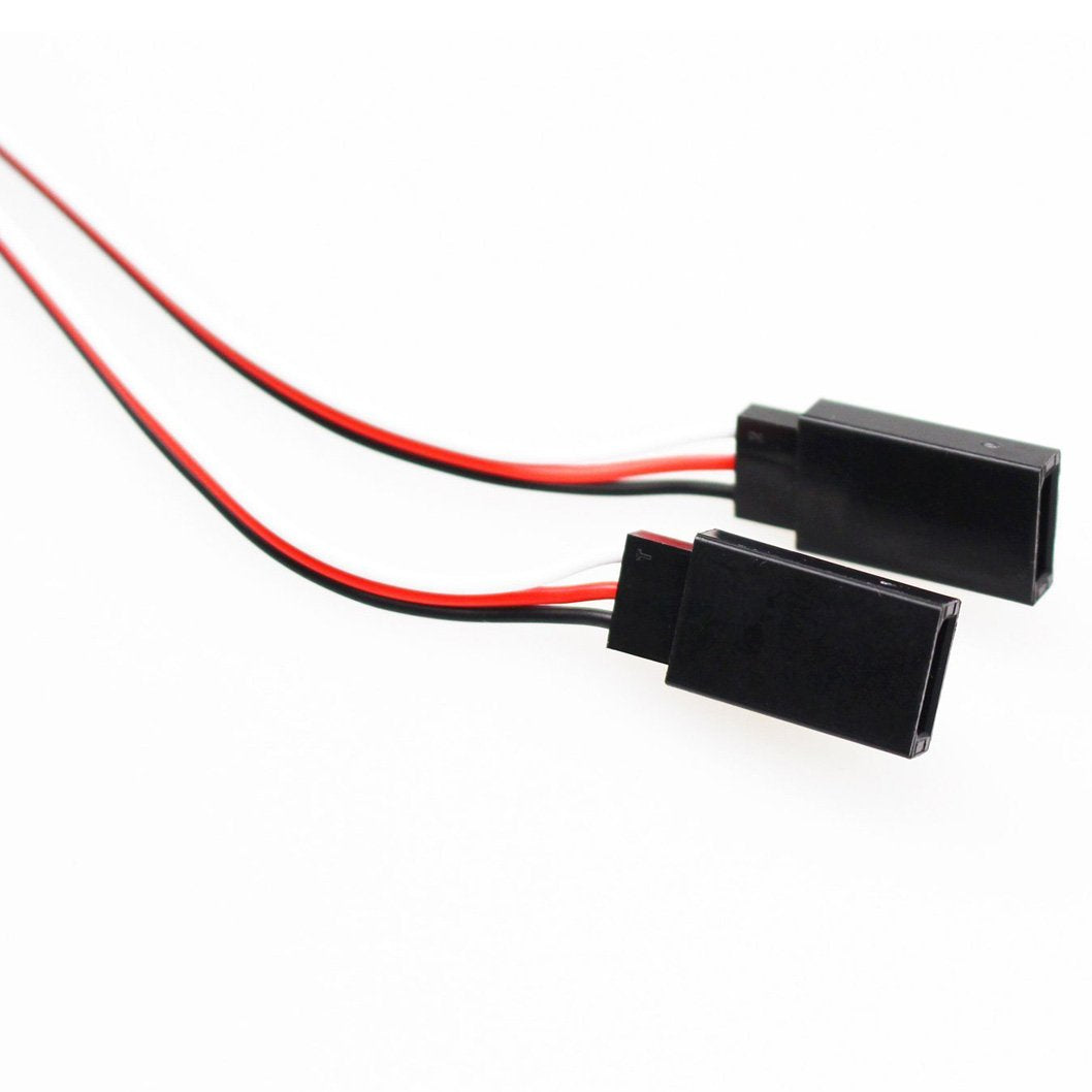 JFtech 300mm Servo Y Harness JR Futaba Plug 1 to 2 Y Servo Extension Extend Lead Wire Cord Cable for RC Airplane Car (Pack of 10