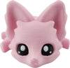 Cute Fox Desk Buddy, Articulated 3D Printed Fidget, 7.5 Inches, Authorized Seller (Pastel Pink)