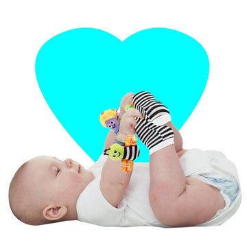 Bigib Baby Rattle Socks Toys for 3-12 Months - Multi Color Learning Toy, Model 43219-33572