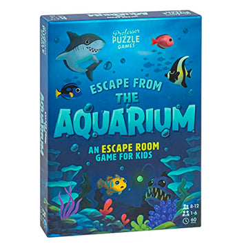 Professor PUZZLE Escape from The Aquarium Strategy Game for 1-6 Players, Ages 8-11, Multicoloured, Cardstock, Model PROES7927
