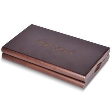 Vamslove Wooden Mancala Board Game With Magnetic Lock / 48+8 Extra Multi Color Glass Stones, Folding Mancala Set For 2 Player, 6 Age And Up (Instructions Included)