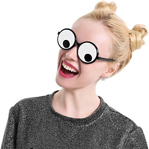 Delphinus Googly Eyes Glasses, Funny Googly Eyes Goggles Shaking Party Glasses Toys Novelty Shades Funny Costume Accessories For Party Favor…