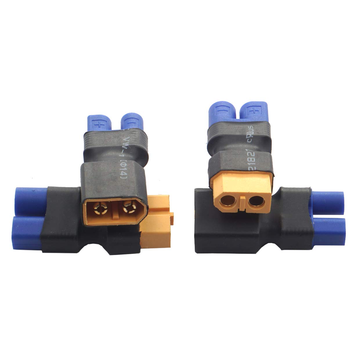 2Pair ShareGoo RC XT60 to EC3 Plug Female Male Adapter Connector for RC FPV Drone Car Lipo NiMH Battery Charger ESC