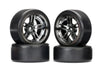 Traxxas 8378 Assembled 1.9'' Split-Spoke Black Chrome Wheels with Drift Tires
