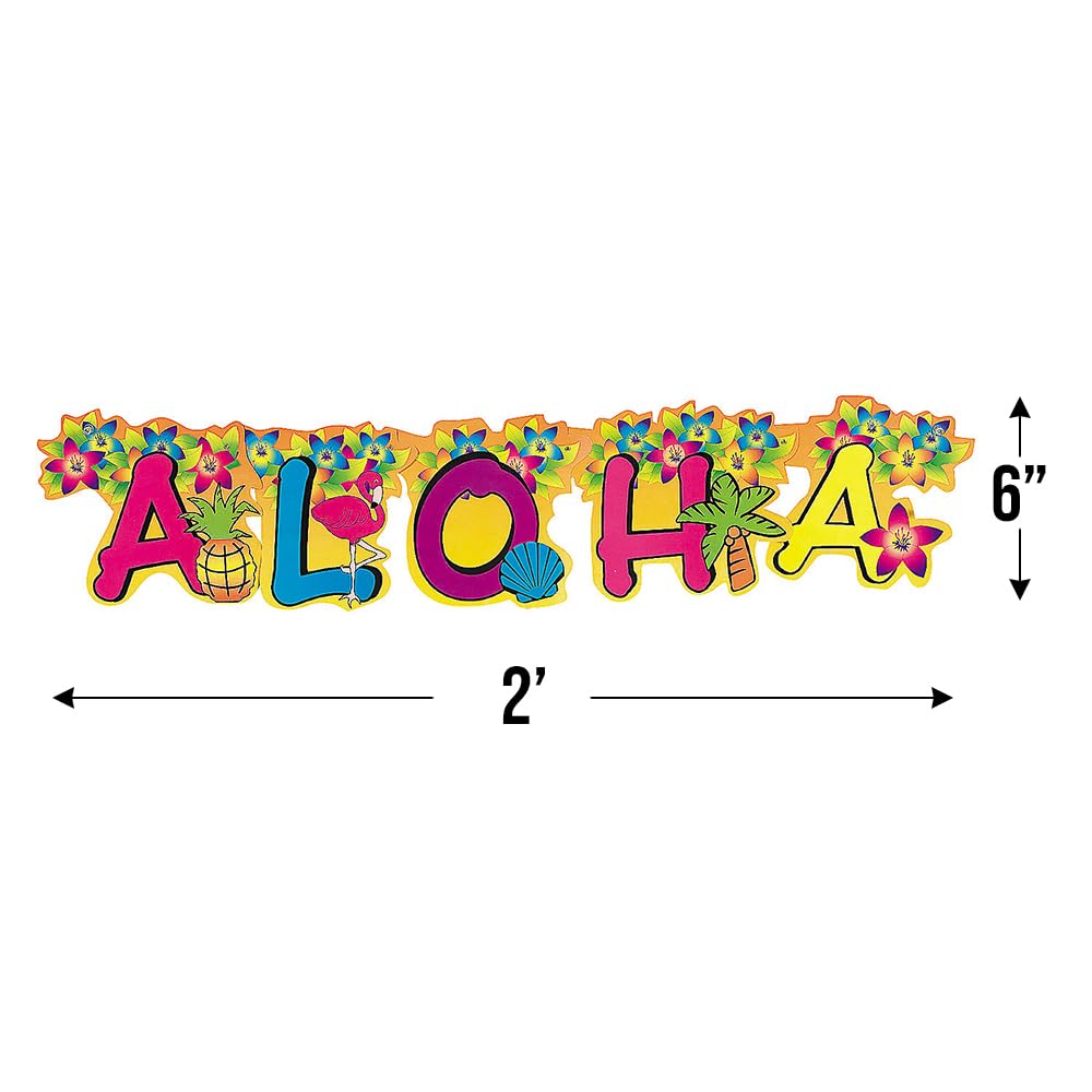 Aloha Jointed Banner - Party Decor - 1 Piece