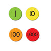 Eai Education Jumbo Magnetic Quietshape Foam Place Value Disks - Ones To Thousands: Set Of 80
