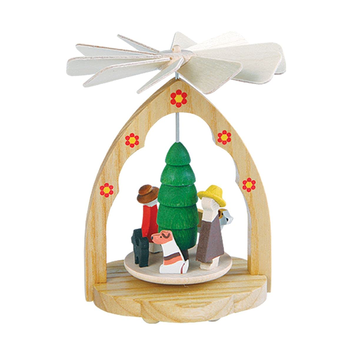 Alexander Taron 1711 Richard Glaesser Mini Pyramid Family-Dogs-4.25'' H W X 3.25'', Brown