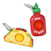 Top Trenz Omg Pop Fidgety Bubble Fidget Toy Stress Relief Anxiety Boredom Keychain (Bff - Tacos & Hot Sauce)