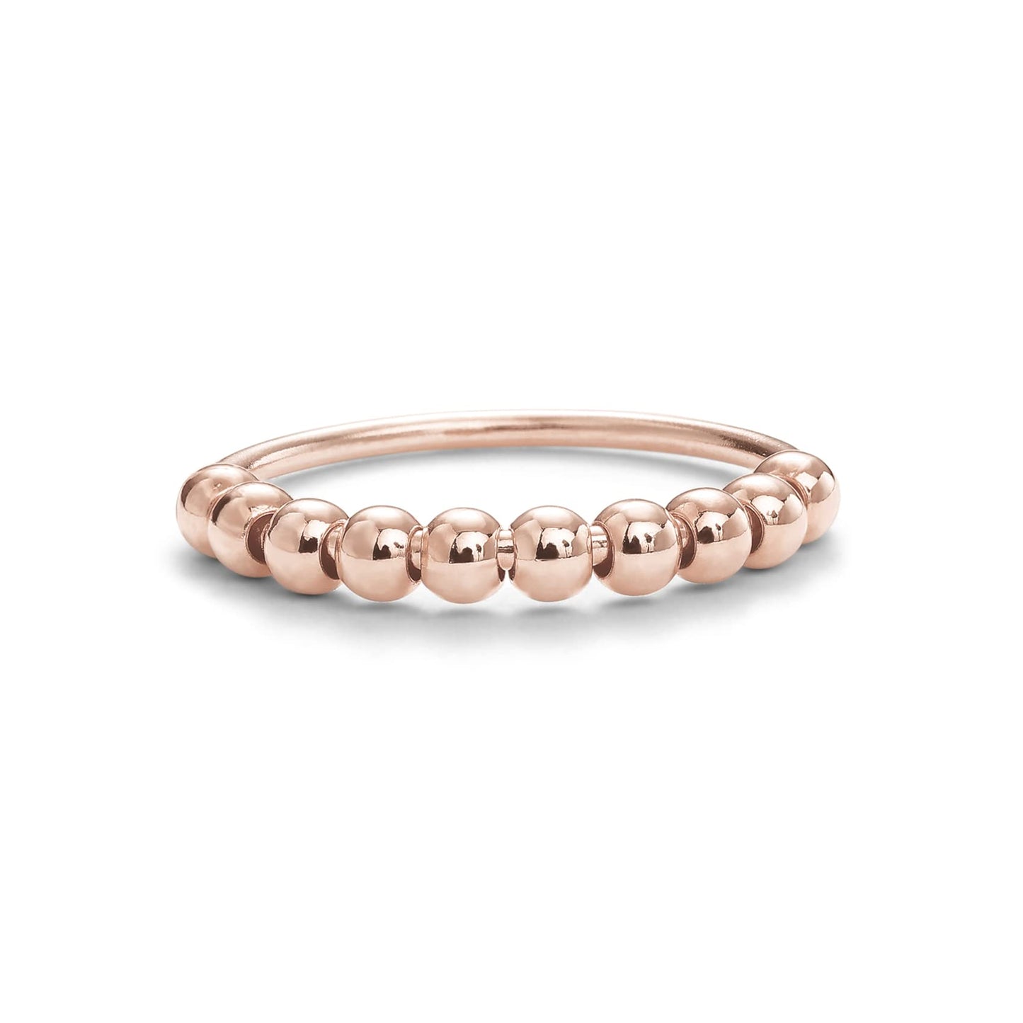 Pavoi Spinning Anxiety Ring (Beads, Rose Gold, 7)