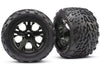 Traxxas 3669A Talon 2.8'' Tires Assembled on All-Star Black-Chrome Wheels