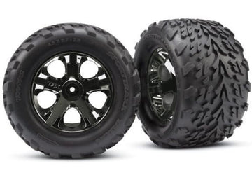 Traxxas 3669A Talon 2.8'' Tires Assembled on All-Star Black-Chrome Wheels