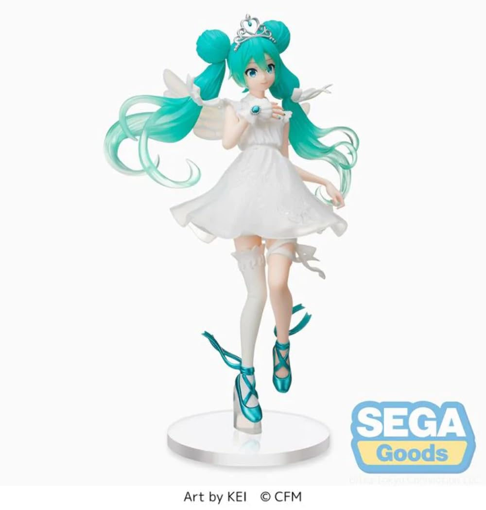Sega - Hatsune Miku Series Spm Statue - Hatsune Miku 15Th Anniversary Kei Ver., Black