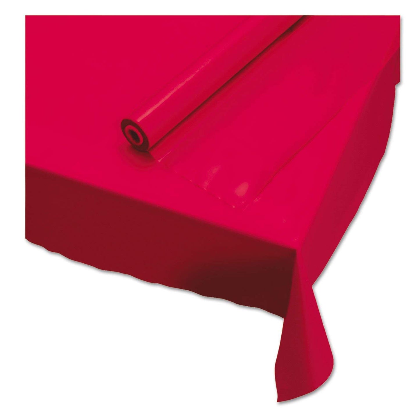 Hoffmaster 113001 Plastic Tablecover Roll, 100' Length X 40'' Width, Red