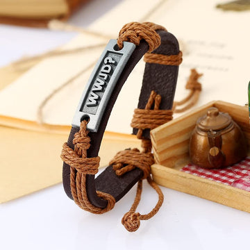 Taichell 4Pcs WWJD Bracelets for Men