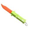 Retractable Plastic cutting edge cutting tool Retractable Toy Dagger Ideal for Halloween Cosplay Safe Trick Toy for Fun green