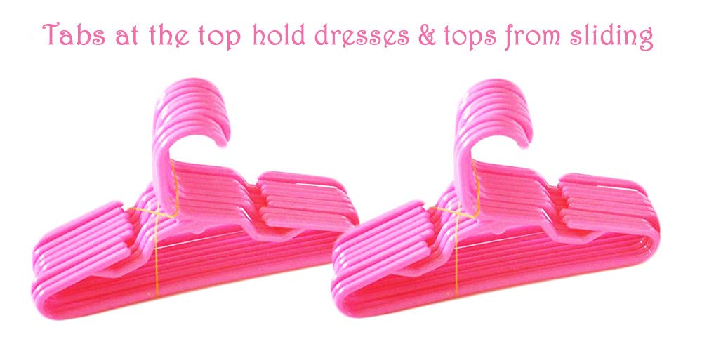 MyBrittanys 24 Pink Hangers Compatible with 18 Inch Girl Doll Clothes- 18 Inch Doll Clothes Hangers