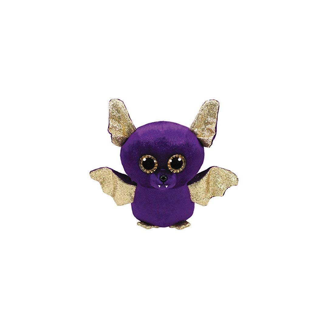 Ty Beanie Boos Purple Bat Plush Toy, Model 36412, Soft Fabric Material, Adorable Gift for Kids