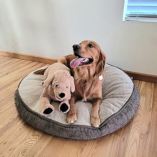 Lotfancy Dog Stuffed Animals, 26'' Cuddly Golden Retriever Stuffed Animals, Dog Plush Toy, Large Stuffed Dog, Beige