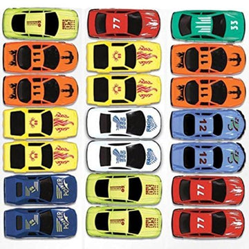 Assorted Color Die-Cast Vehicles (Pack of 21) - 2.5'' - Stunning Plastic Toy Cars - Perfect for Party Favors, Giveaways & Summer