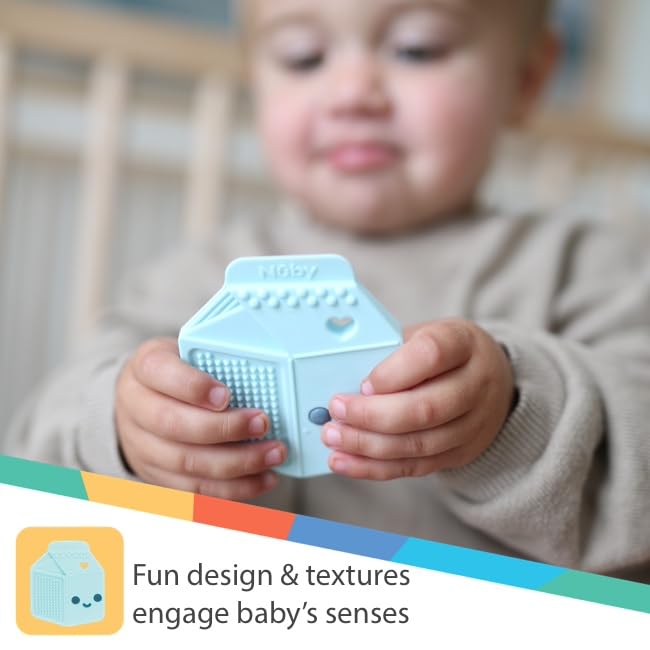 Nuby All Silicone Milk Carton Teether - 3+ Months