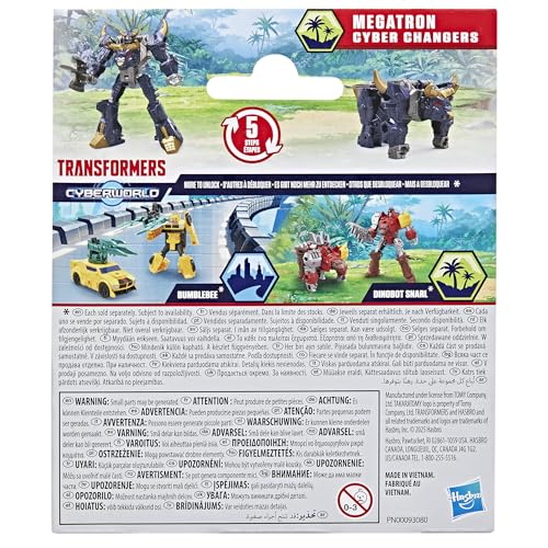 Transformers Megatron Cyber Changers 4-Inch Action Figure, Quick Change Bull Mode, Plastic, Model G1043 for Ages 6 and Up