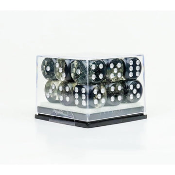 Sirius Dice 12Mm D6 Spades W/Silver (18)