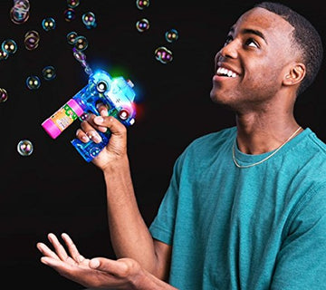 blinkee A Light Up Police Car Bubble Machine Blower with Sound Effects