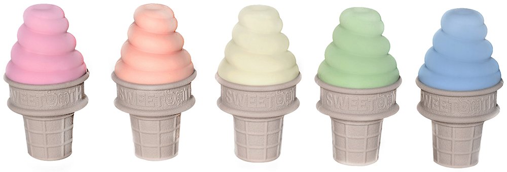 Sweetooth Ice Cream Cone Shaped Baby Teether - Yummy Yellow