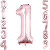 Goer Rose Gold Foil Balloons Number 1,Huge Number Balloons For 1St 11St Birthday Party Supplies Anniversary Decorations(3 Pcs,42 Inch,32 Inc,16Inch)