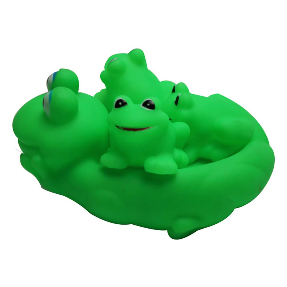 Tomaibaby 1 Set/7Pcs Frog Bath Toys, Frog Family Bath Sets Floating Bathtub Toys For Kids Baby Bath Toys