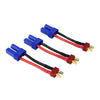 OliYin 3pcs Male Deans T-Plug to Female EC5 Losi Connector Adapter with 14awg 1.96inch Wire for Brushless LiPO Battery(Pack of 3
