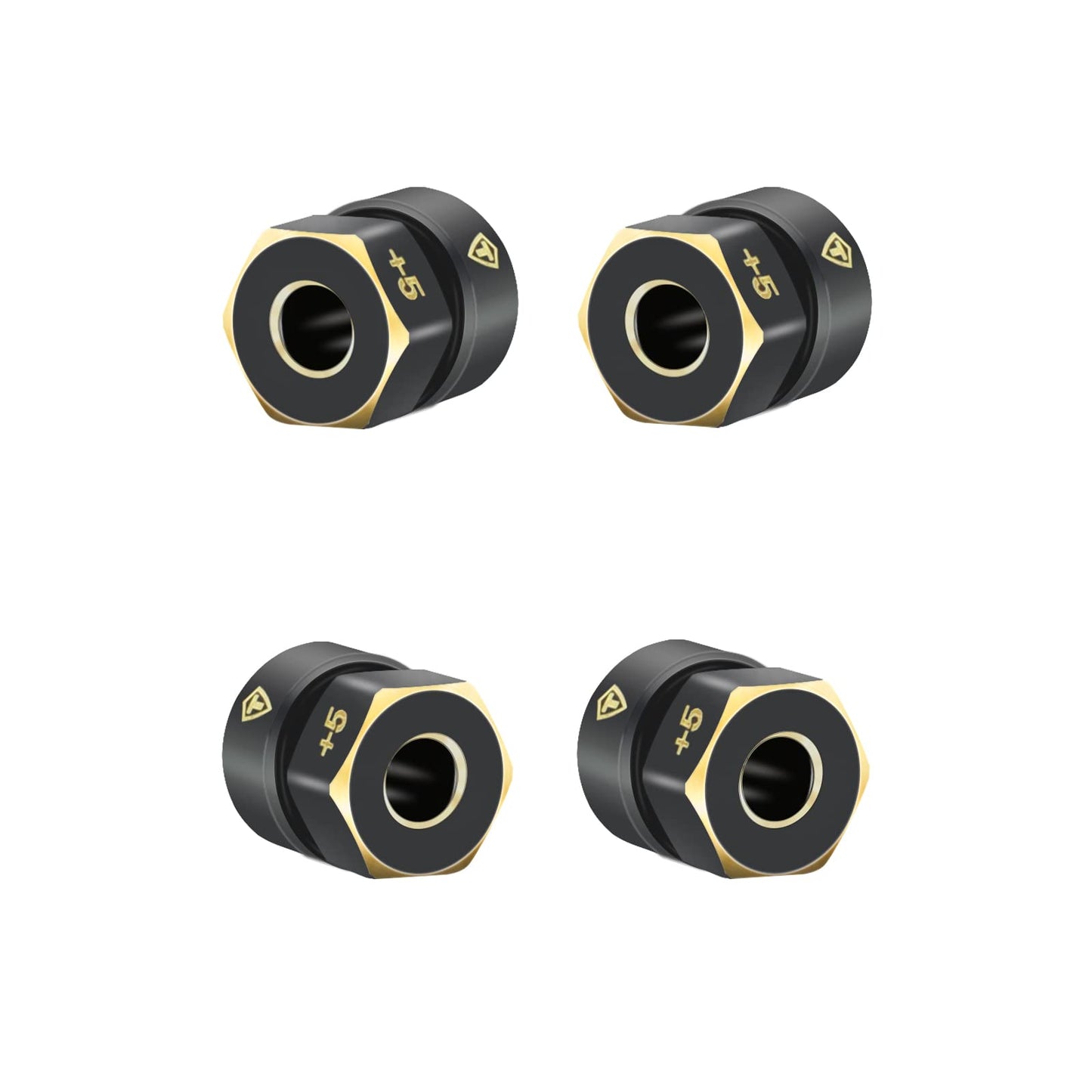 Treal Brass Extended Hex Hubs Wheel Spacers For Scx24 Bronco Gladiator C10 Deadbolt Betty Upgrades +5Mm Black