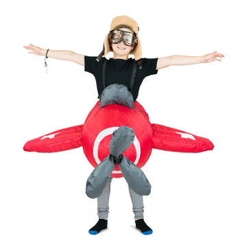 Bodysocks Red Airplane Inflatable Costume For Kids (Age 6+)