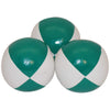 Juggling Balls Professional Style Set Of 3 - How To Juggle Kit With Bean Bags For Juggling For Beginners With Vibrant Colors, Great Feel, Ultra Durable (White/Green)