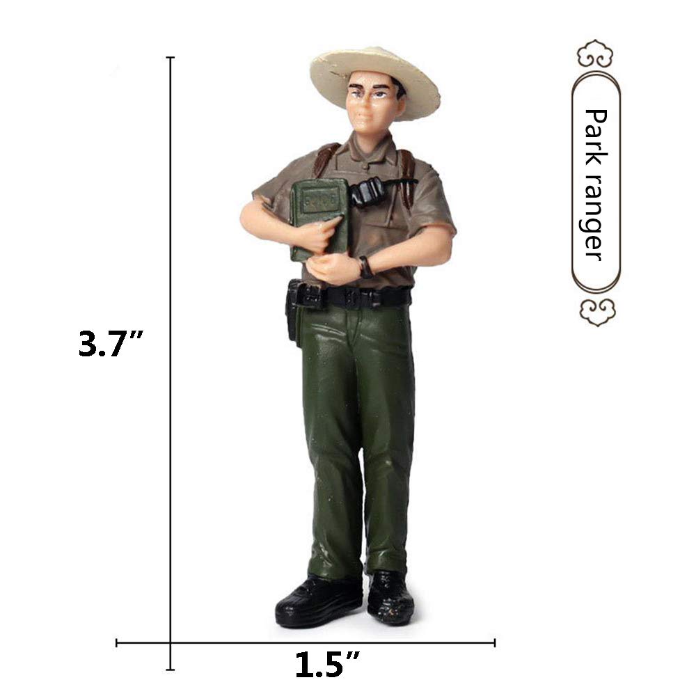 Keyum 5 Pcs Little Farmer Figurines, Hand Painted Realistic People Toys Playset For Kids & Toddlers