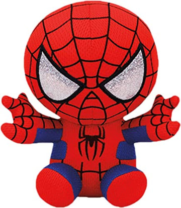 Ty Spiderman Plush Toy, Regular Size, Red/Blue, Model 41188, Soft Plush Material