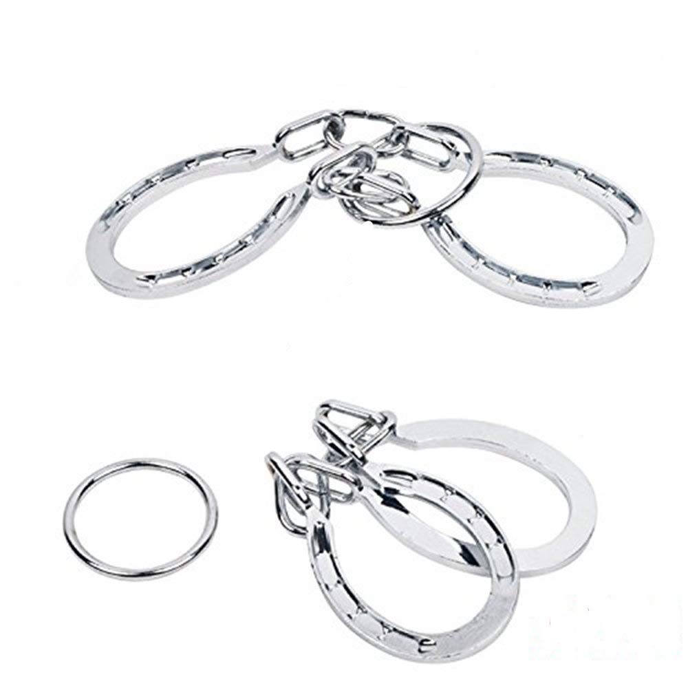 Shuyue Classical Metal Horseshoe Puzzle Traditional Brain Teaser Puzzles Jigsaw Toy (Silver)