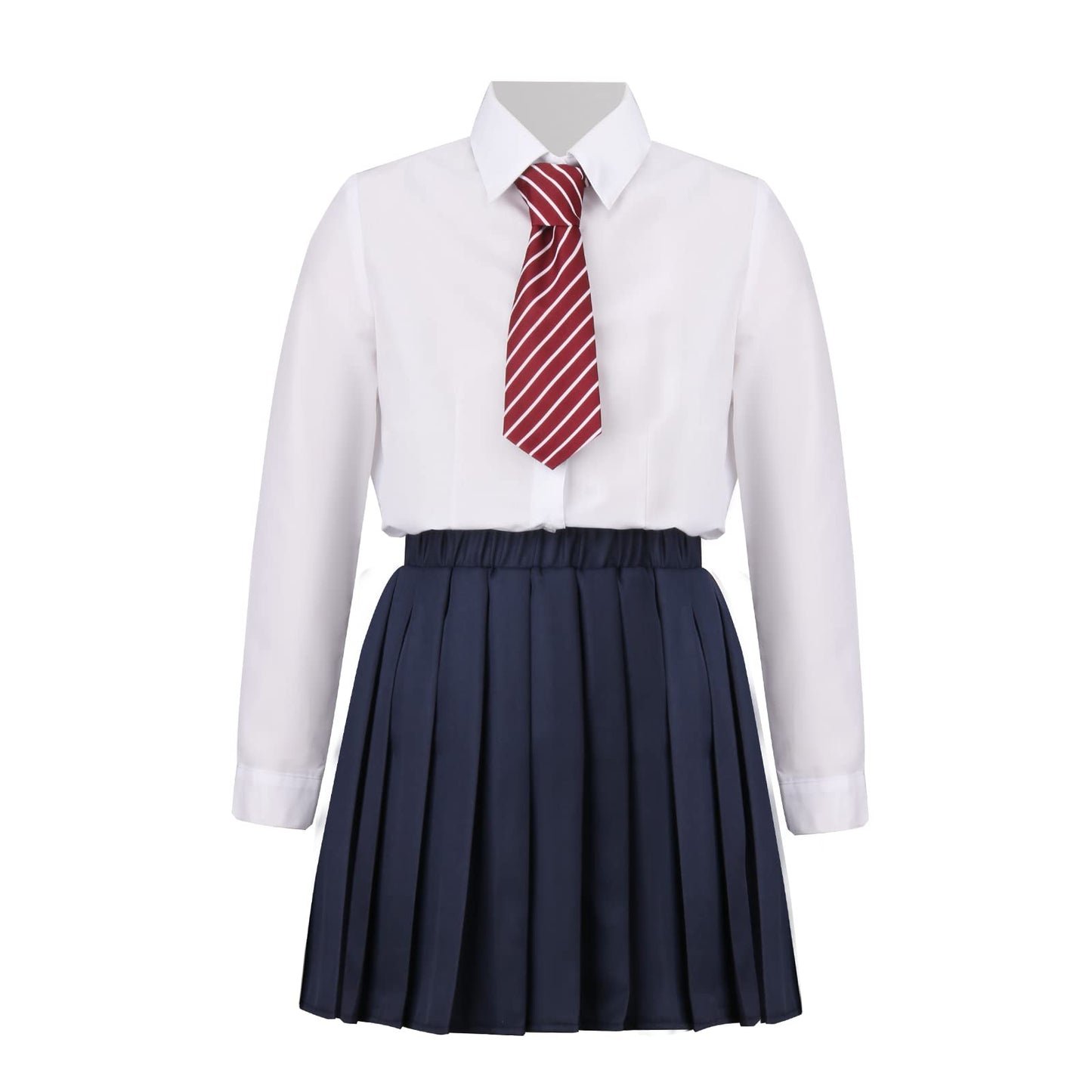 Kids Musical Cosplay Costume Outfit Girls School Uniform Suit Jacket Shirt Skirt Tie Halloween Party Stage Full Set (Xx-Large)