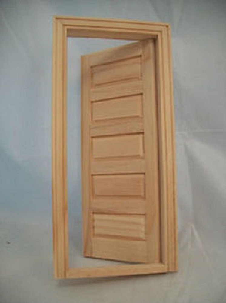 Dollhouse Miniature 5-Panel Traditional Door