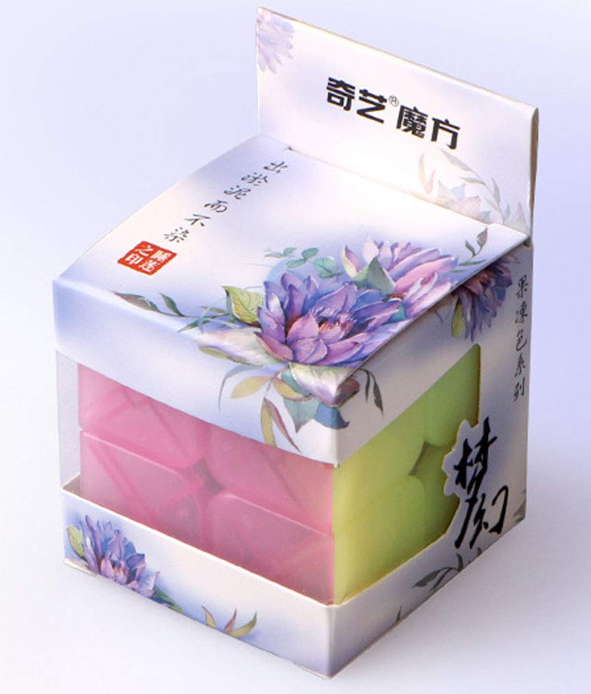 TANCH 2X2 Jelly Speed Cube Puzzle Toy - Transparent, Stickerless, Model 603981152593, Durable Plastic Design
