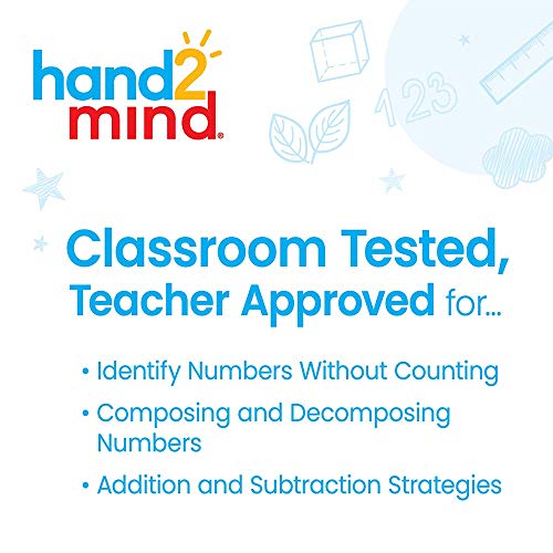 Hand2Mind Mini 20 Bead Wooden Rekenrek, Abacus For Kids Math, Math Manipulatives Kindergarten, Counting Rack For Kids, Counters For Kids Math, Educational Toys For Elementary Kids (Set Of 4)