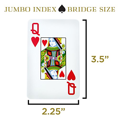 Copag 1546 Design 100% Plastic Playing Cards, Bridge Size (Narrow) Green/Burgundy (Jumbo Index, 1 Set)