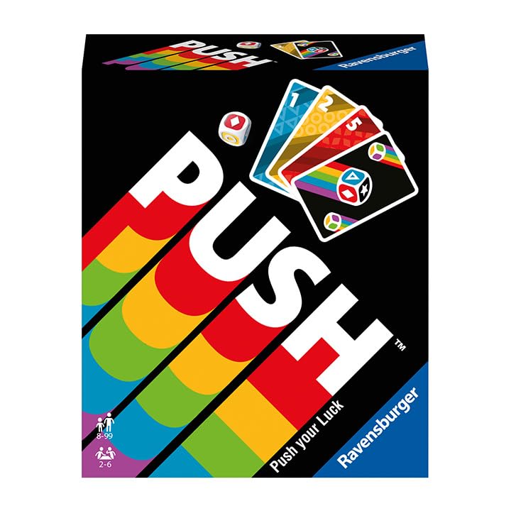 Ravensburger Push 2024 - Exhilarating Card Game for Family Fun - Suitable for 2-6 Players, Aged 8 and Up | Fast Paced | Easy to