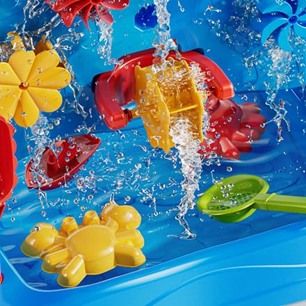 JUKUDAHU Water Table Toy for Kids 3 4 5 6 7 8 Years Old - Sand and Water Waterfall Table Activity Sensory Toy for Boy and Girl,