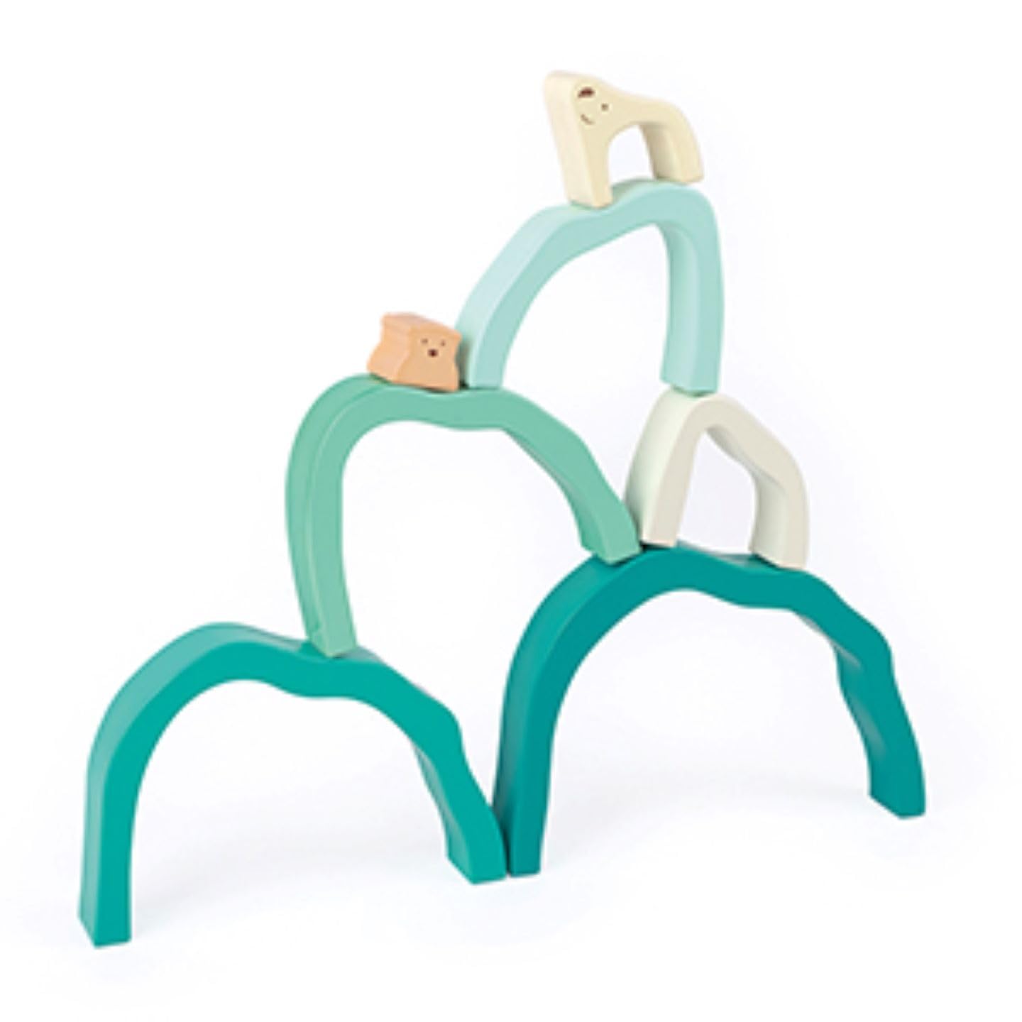 Hape Arctic Polar Bear Stacking Blocks | Sensory Wooden Learning Toy For Toddlers, For Children Ages 24+ Months