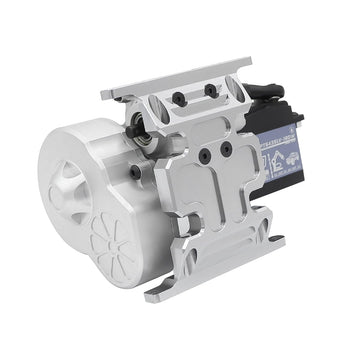 Metal Complete Transmission Cutoff Gearbox with Dig Gear for 1:10 Axial SCX10 AX10 Wraith RC Crawler Car (Silver)