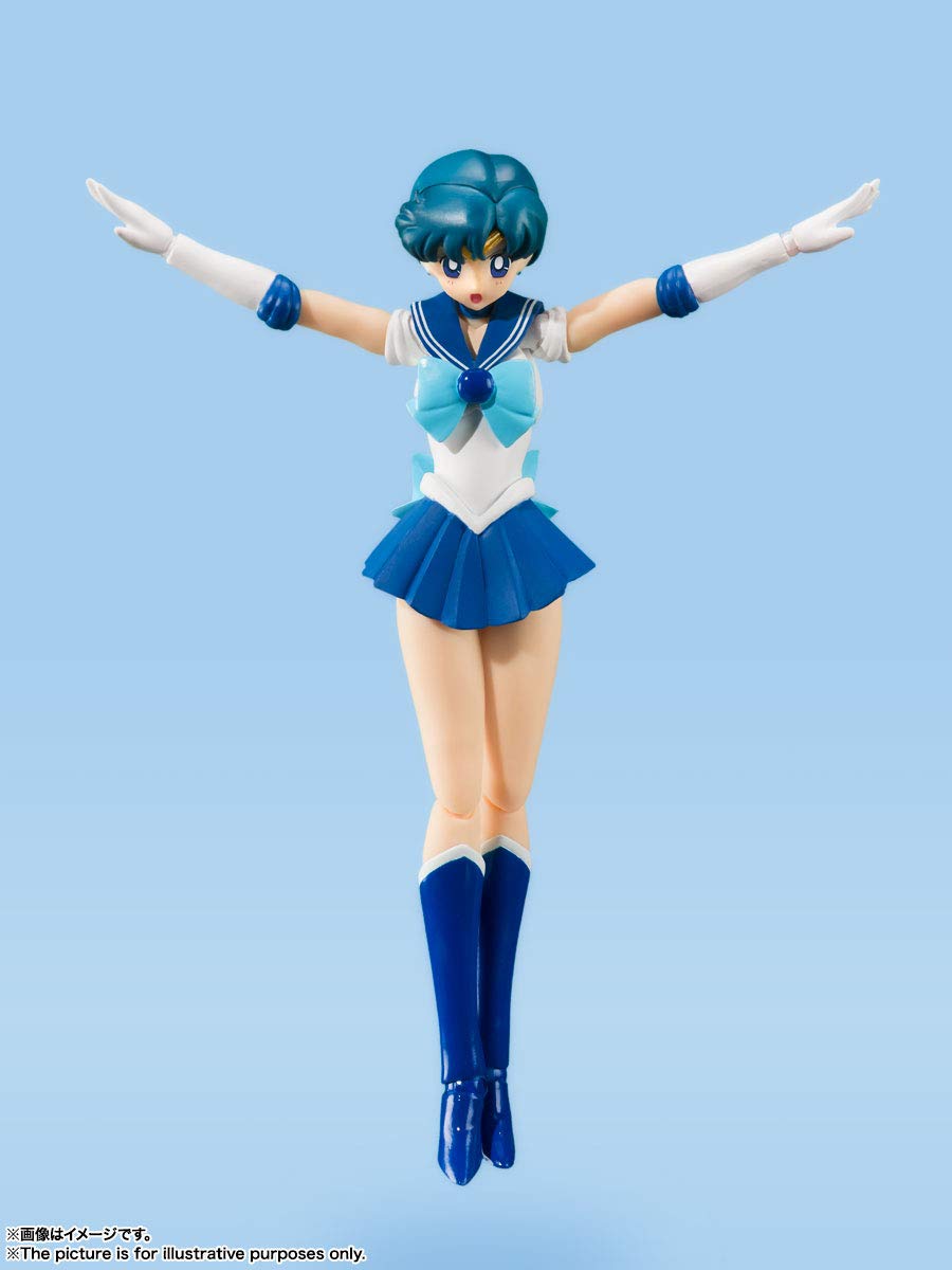 Tamashii Nations Sailor Mercury -Animation Color Edition- Pretty Guardian Sailor Moon, Bandai Shii Nations S.H. Figuarts , Aqua