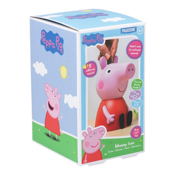 Paladone Peppa Pig Figure Shaped Money Box - Officially Licensed Sounds, Kids Bedroom Accessories & Decor