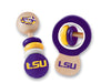 Babyfanatic Wood Rattle 2 Pack - Ncaa Lsu Tigers - Officially Licensed Baby Toy Set