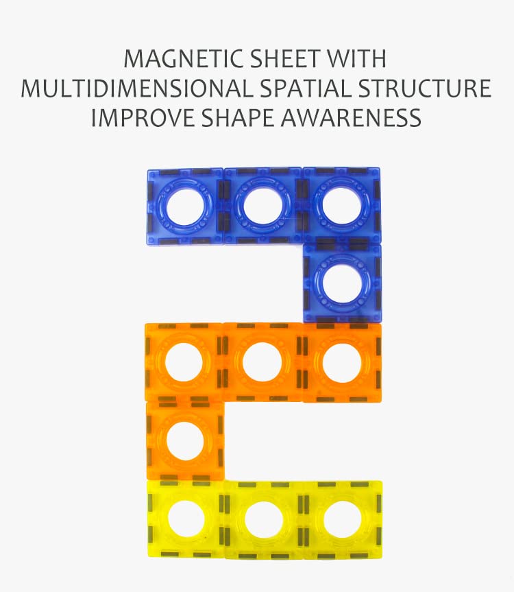 Unique Kids Magnetic Tiles Building Blocks With Marble Run - Engaging Stem/Steam Toys For Boys And Girls - Perfect Christmas Or